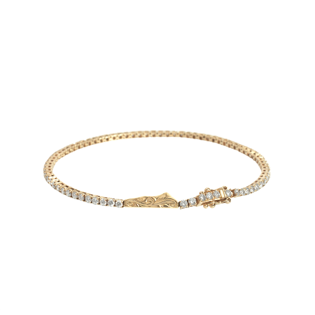 ハワイアンジュエリー/14KYG/ダイヤモンドヘッド テニスブレスレット/Diamond|ハワイアンジュエリーブランドMaxi(マキシ)公式通販オンラインショップ