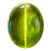 2月の誕生石、クリソベリル・キャッツアイのルース。