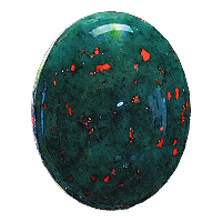 3月の誕生石、ブラッドストーンのルース。