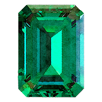 5月の誕生石、エメラルドのルース。ハワイアンジュエリーのカスタマイズや選定のイメージ。