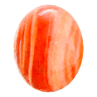 8月の誕生石、サードオニキスのルース。