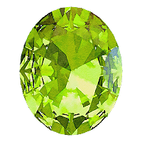 8月の誕生石、ペリドットのルース。ハワイアンジュエリーのカスタマイズや選定のイメージ。