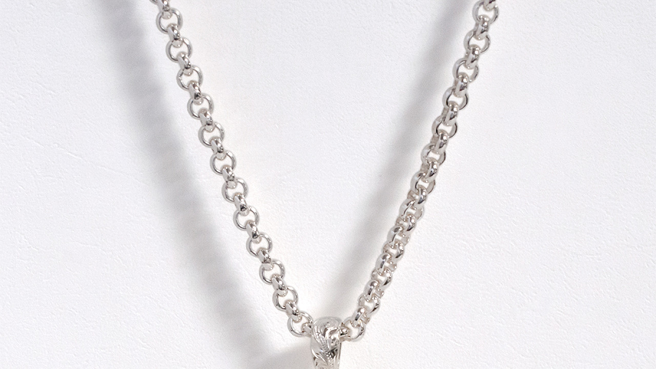 Silver925のロロチェーン・甲丸チェーンネックレス