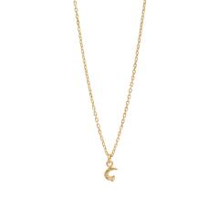 ハワイアンジュエリー/K10YG/プティット フィッシュフックムーン ネックレス