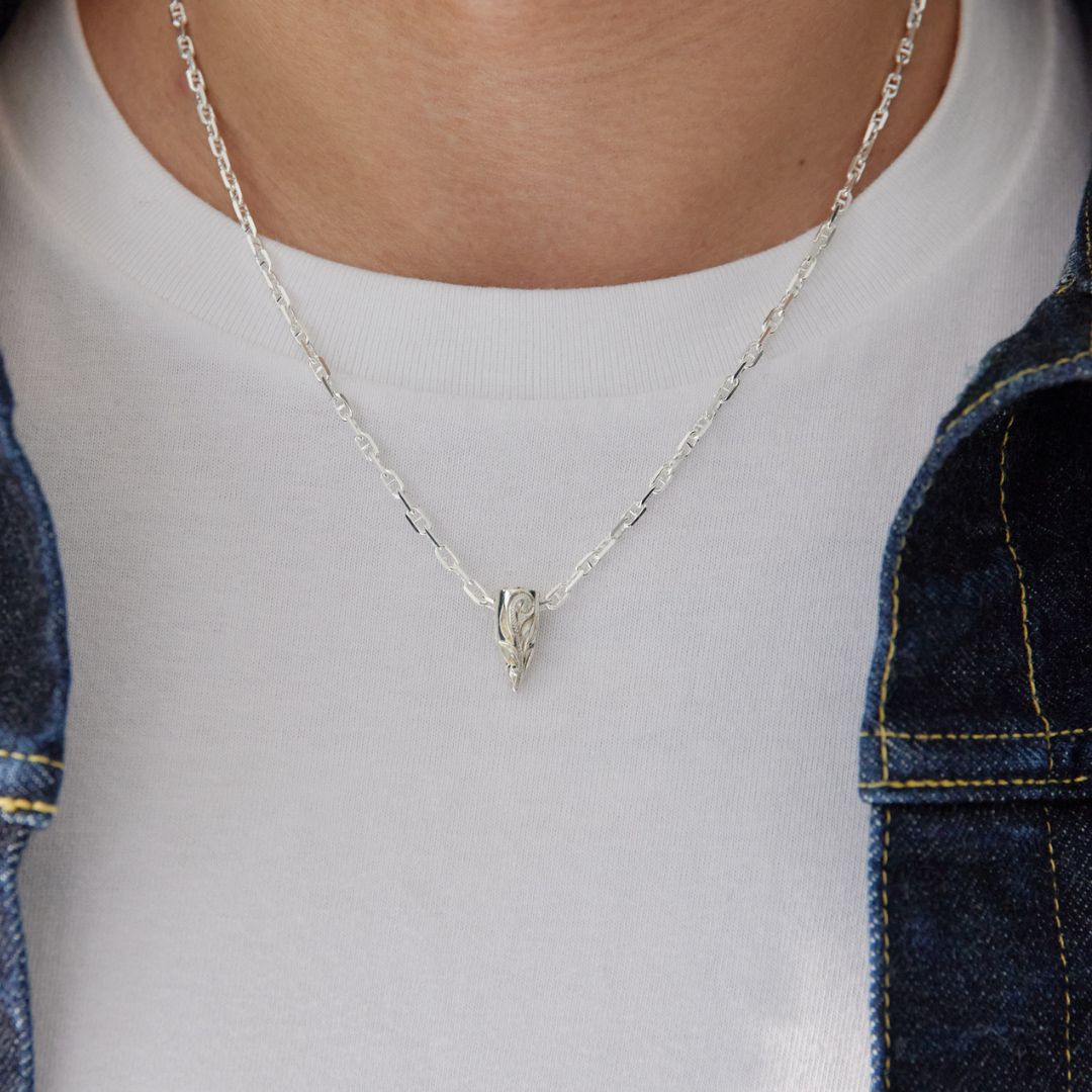 ハワイアンジュエリー ネックレス ホースシュー ジルコニア スクロール ステンレス サージカル... 人気爆発！大人気ハワイアンジュエリー マンテルロープネックレス ユニセックス