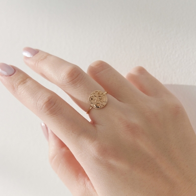 ハワイアンジュエリー/K10YG/ラウンドワッペンリング|ハワイアンジュエリーブランドMaxi(マキシ)公式通販オンラインショップ