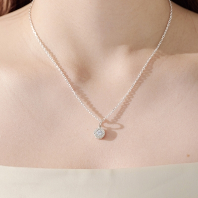 ハワイアンジュエリー/Silver925/ラウンドストーンペンダントCZ|ハワイアンジュエリーブランドMaxi(マキシ)公式通販オンラインショップ