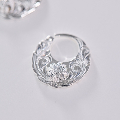 ハワイアンジュエリー/Silver925/ラ サークル ピアス
