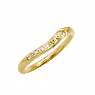 ハワイアンジュエリー/Aloha Mau(アロハ・マウ)/K18YG/レディース/ダイヤモンド