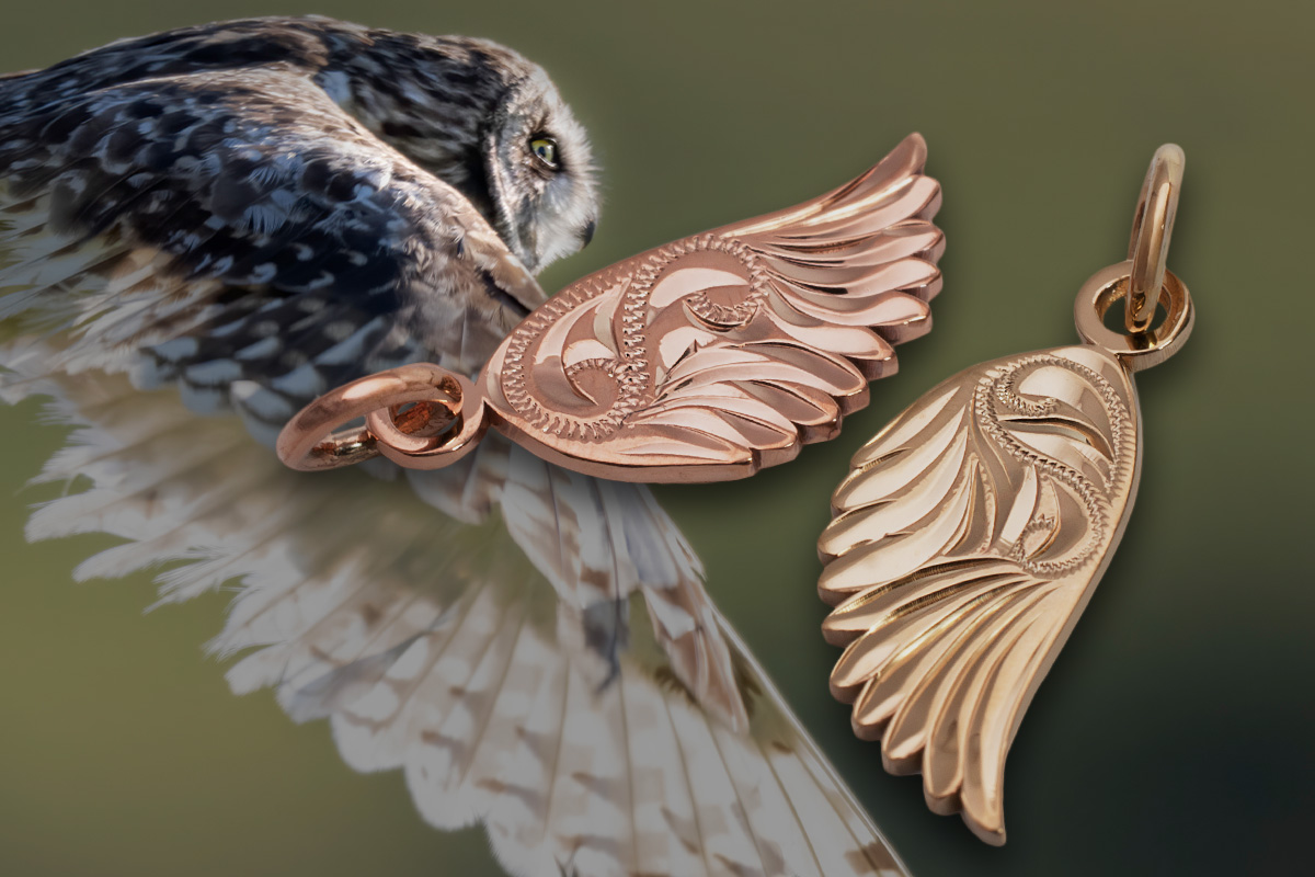 Maxi pueo wing pendants