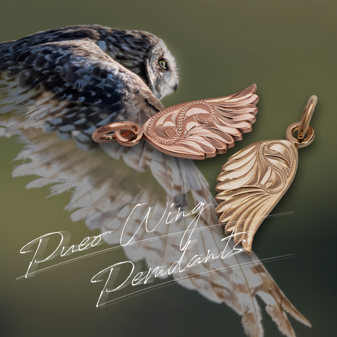 pueo wing pendants